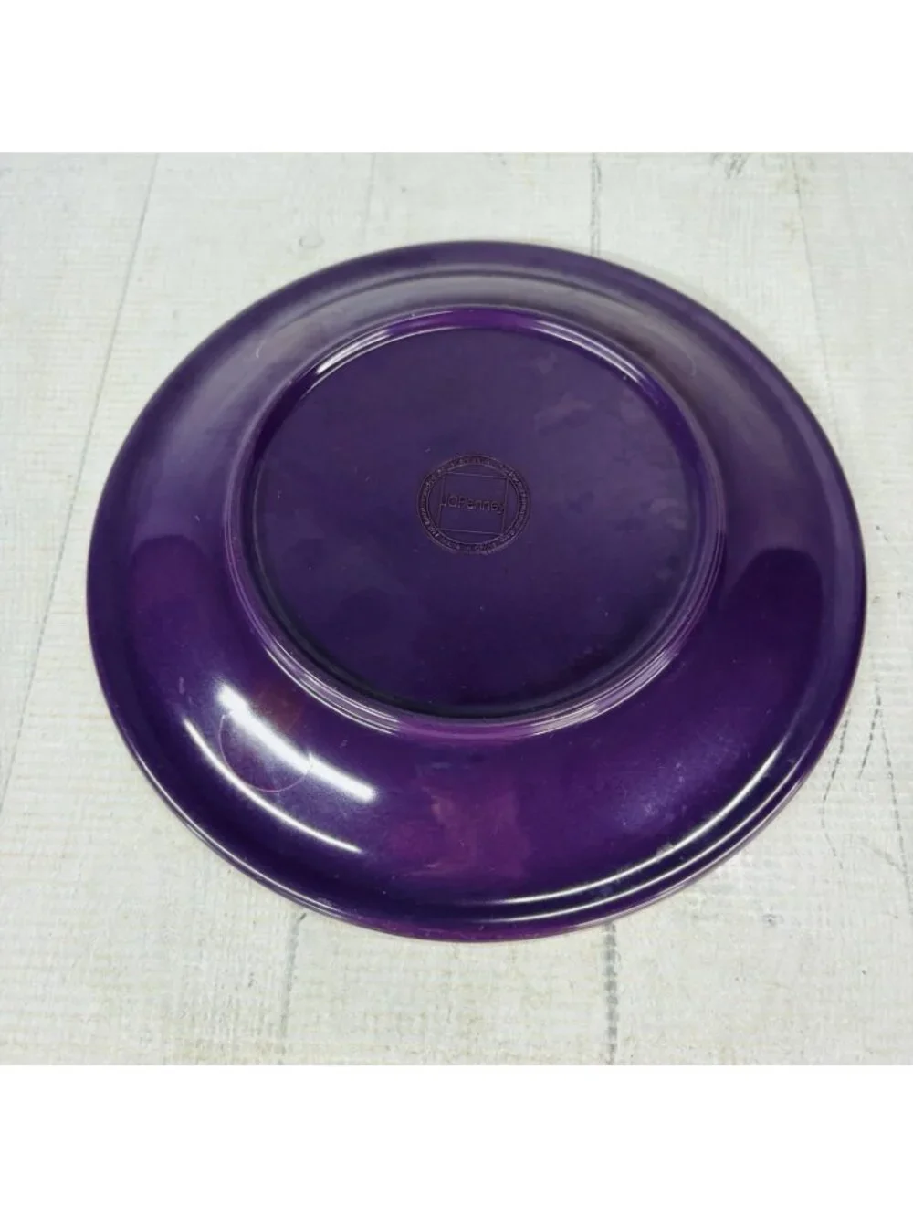 JC Penny Home Collection FRUIT MULTI Purple Melamine Salad Lunch Plates Set of 4